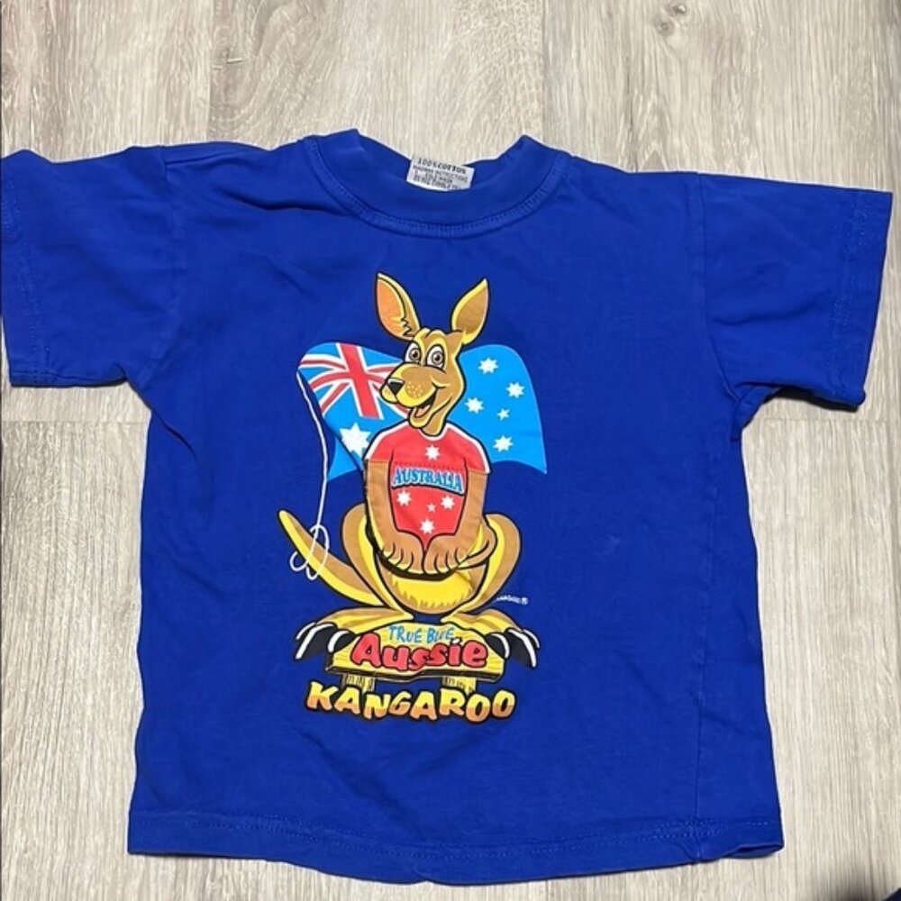 Kids Blue Kangaroo T-Shirt